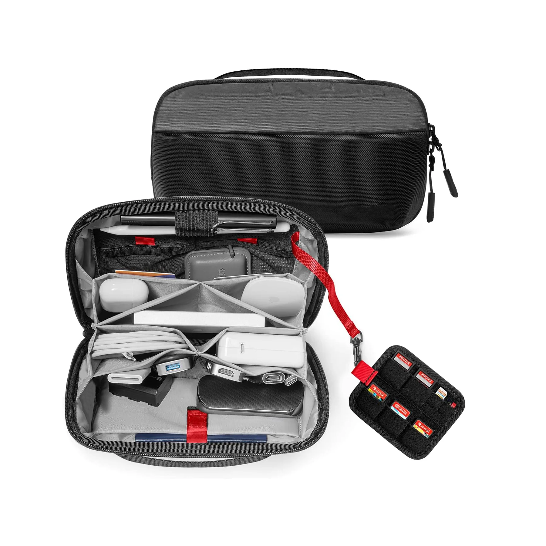 Tech Accessories Travel Organizer Pouch - Organizer da Viaggio per Dispositivi Elettronici,