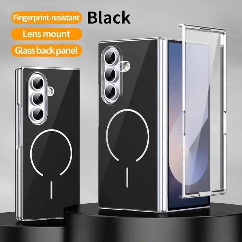 Tech Accessories Logo - Custodia Magnetica Pieghevole in Vetro per