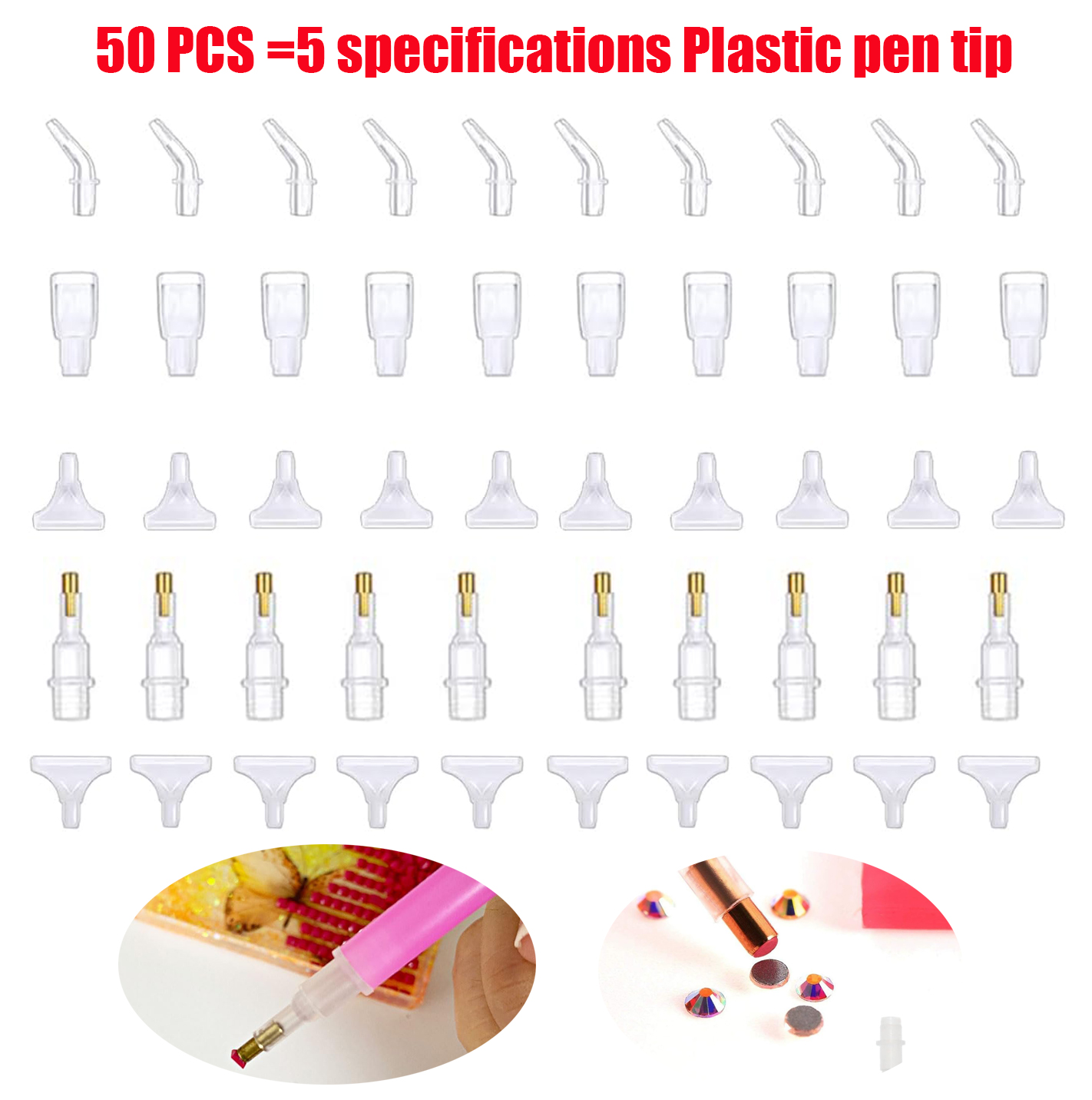 Useful Tech Accessories - 50 Pezzi Punte per Penna Diamond
