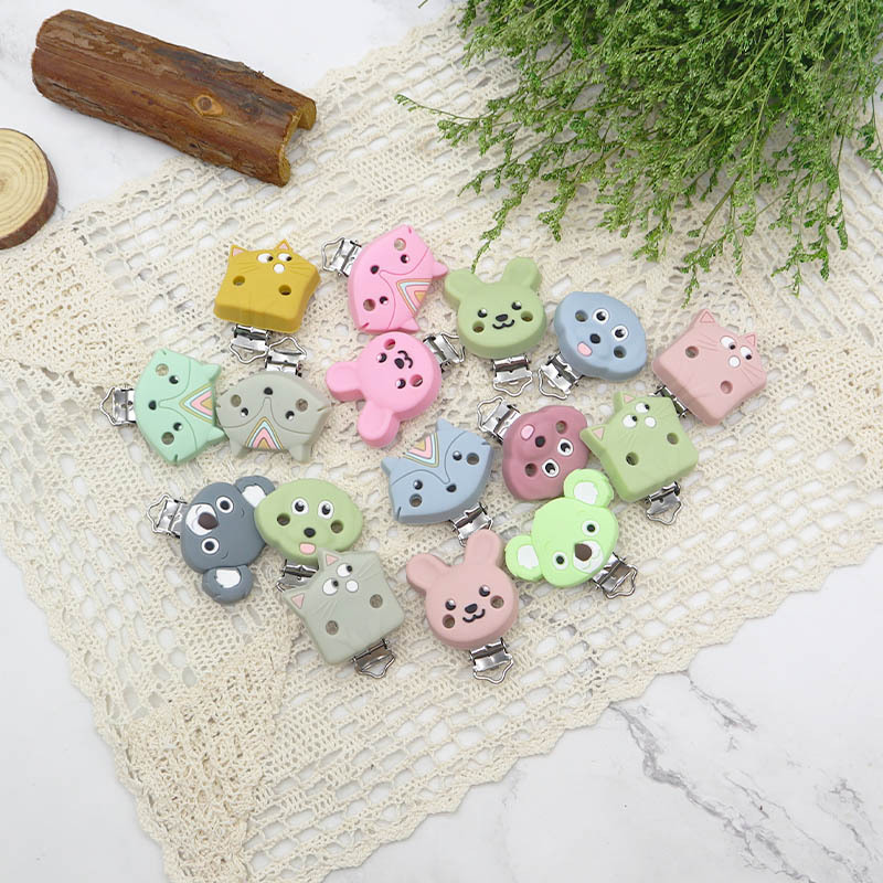 Unique Tech Accessories - 10 pz Silicone Ciuccio Catena Pinze