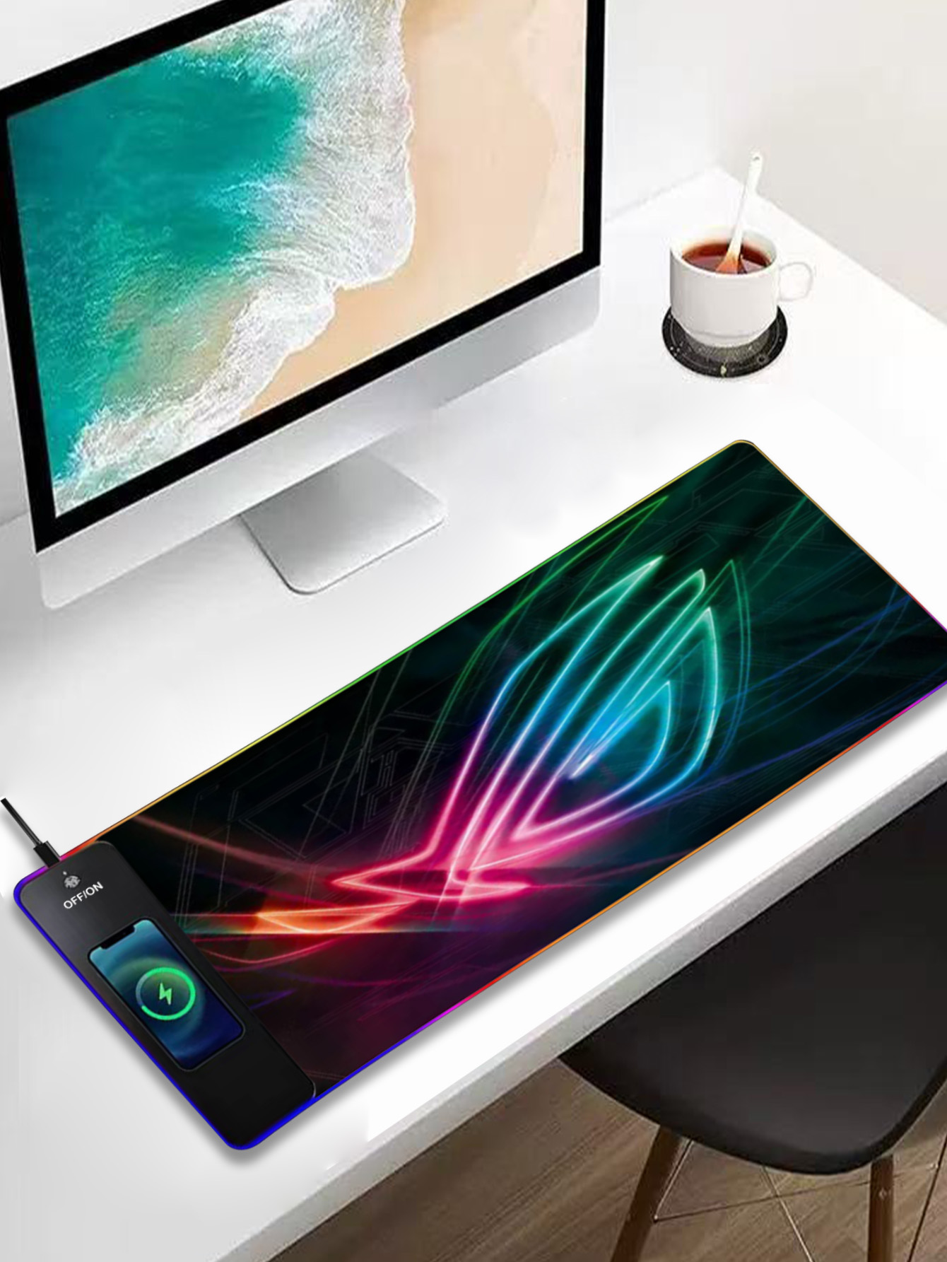 Mouse Charging Pad - Tappetino per Mouse Multifunzionale con Illuminazione