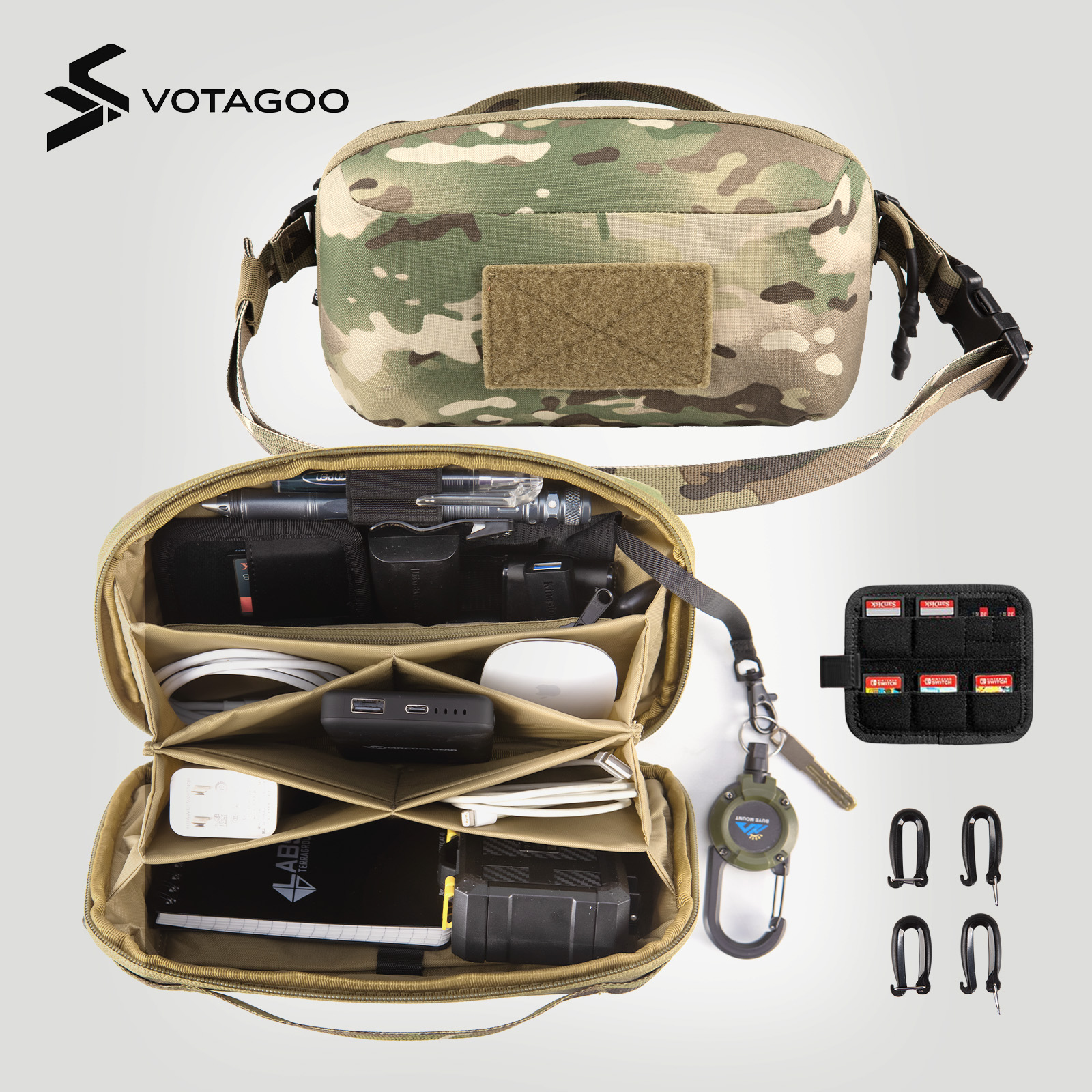Tech Accessories Travel Organizer Pouch - VOTAGOO Organizer Elettronico, Custodia per Caricabatterie,