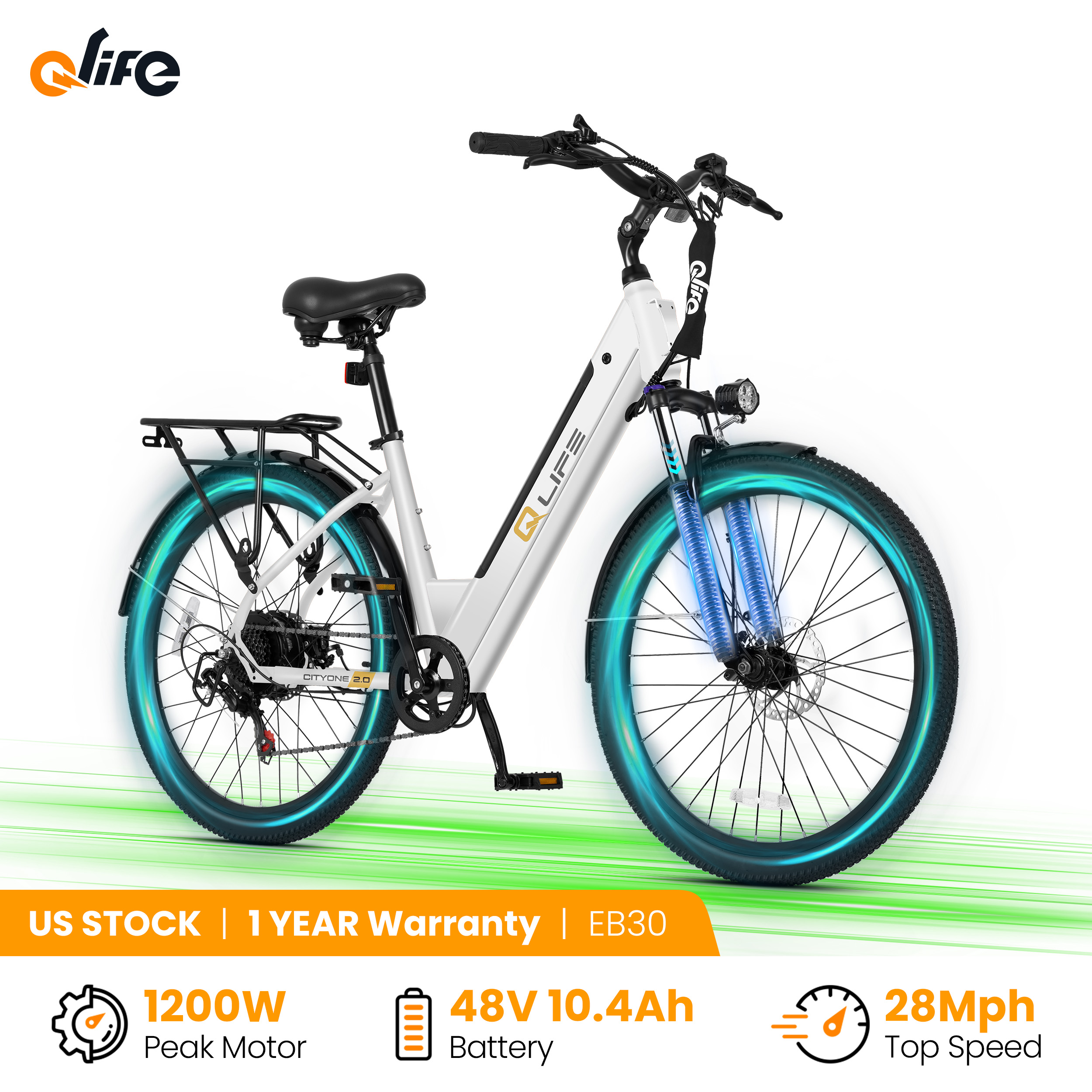 Tech Q - Bicicletta Elettrica Qlife Cityone 2.0 da