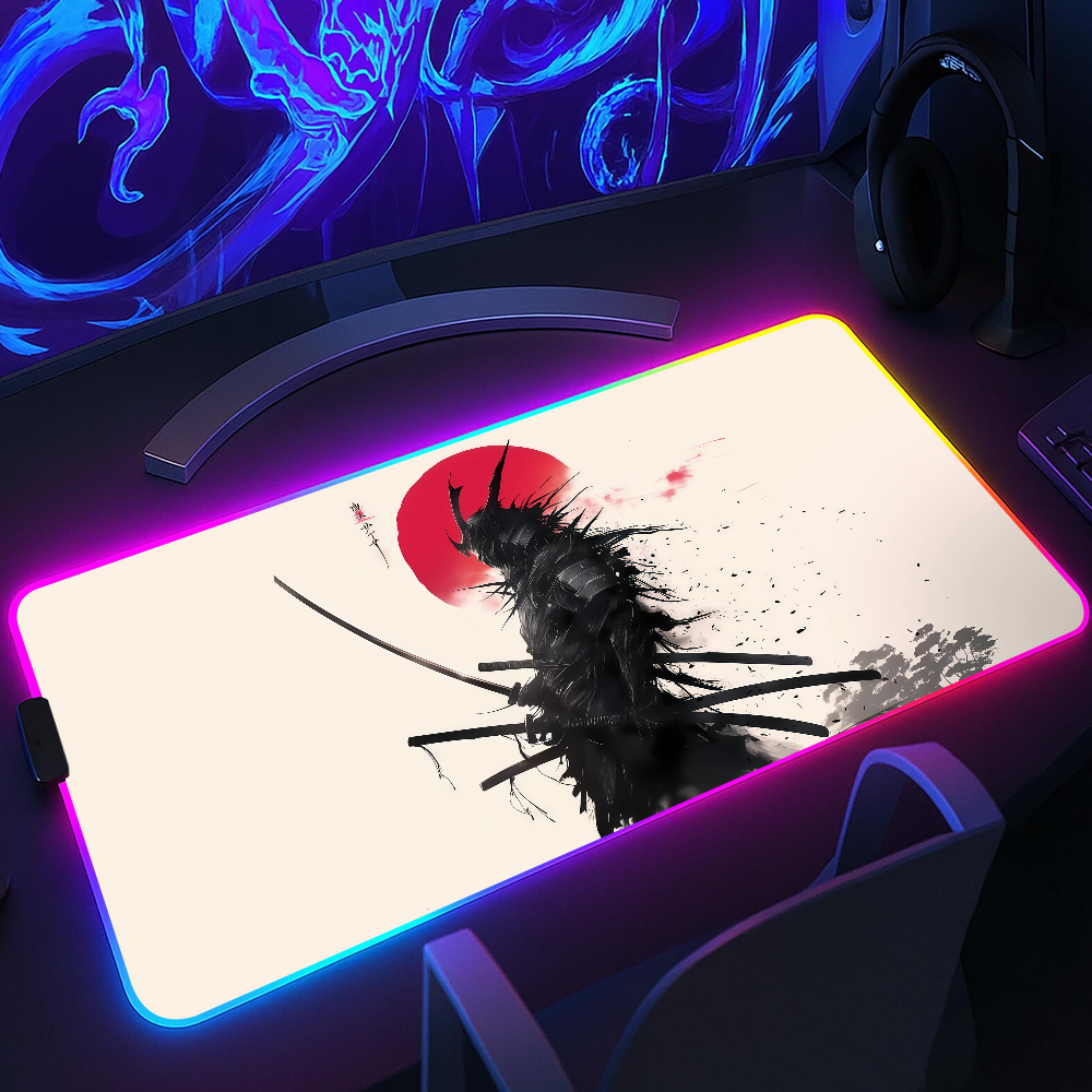 Mouse Charging Pad - Tappetino per mouse con corvo samurai