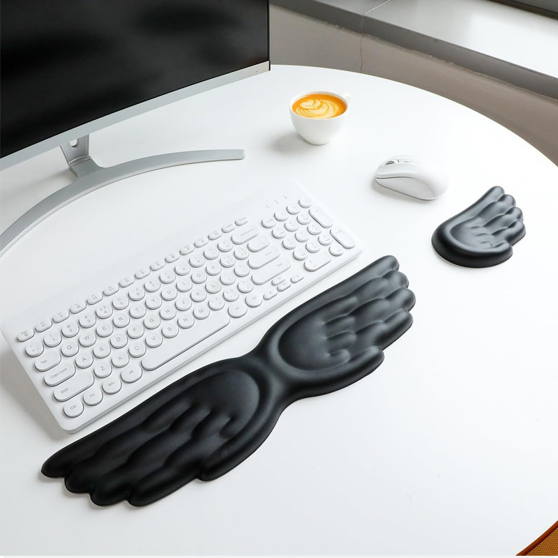 Mouse Charging Pad - Tastiera Mouse Poggiapolsi Ala d'angelo Memory