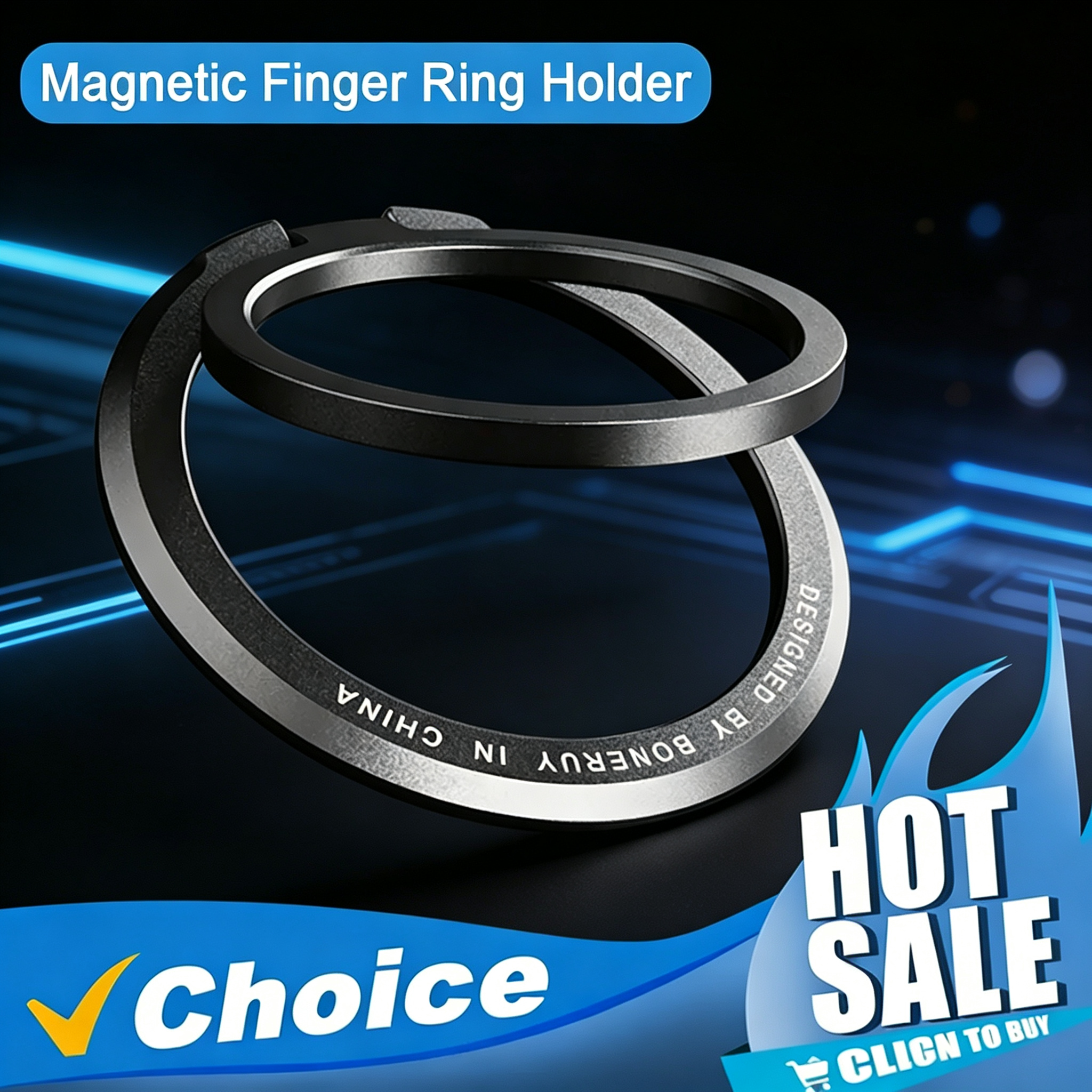 Mobile Tech Accessories - Supporto Magnetico per Telefono con Anello