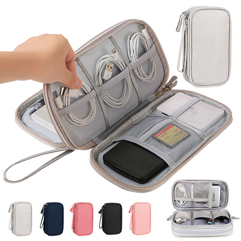 Travel Cable Organizer - Borsa Portatile Multicolore per Accessori Elettronici