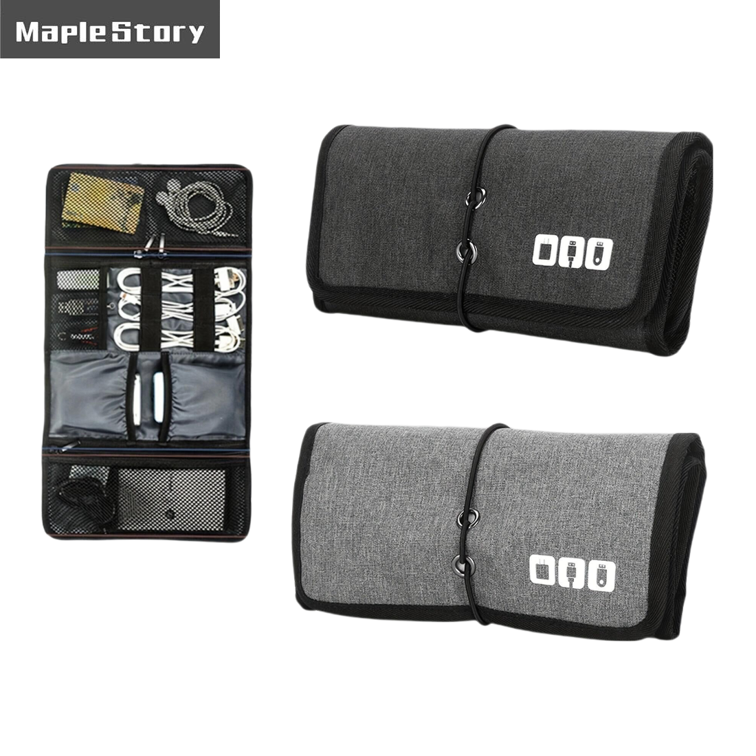 Travel Cable Storage Bag，Elect - Tech Accessories Travel Organizer Pouch recensione e prezzo